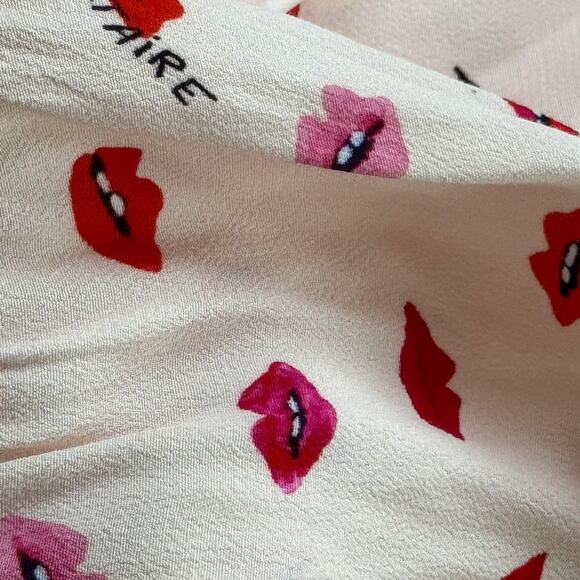 Zadig & Voltaire Refla Lip Print Crepe‎ Mini Dress Size Medium - Picture 9 of 9